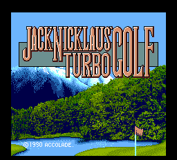 Jack Nicklaus Turbo Golf title screen for TurboGrafx-16